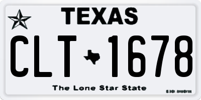 TX license plate CLT1678