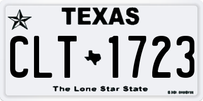 TX license plate CLT1723