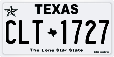 TX license plate CLT1727