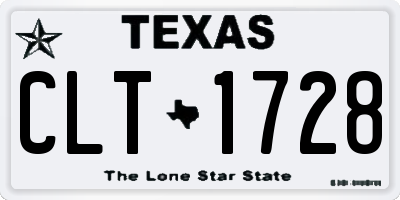 TX license plate CLT1728