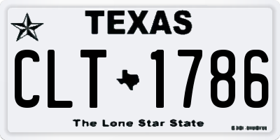 TX license plate CLT1786