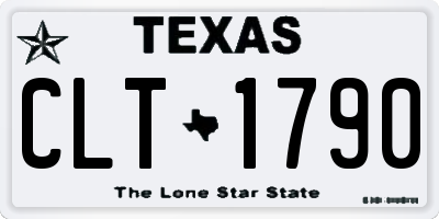 TX license plate CLT1790