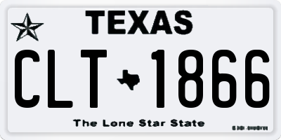 TX license plate CLT1866