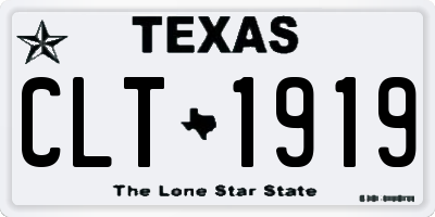 TX license plate CLT1919