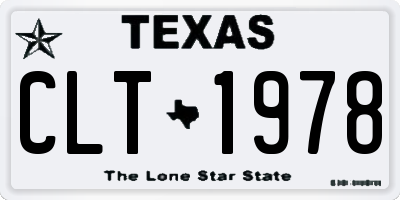 TX license plate CLT1978