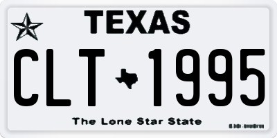 TX license plate CLT1995