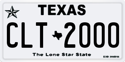 TX license plate CLT2000
