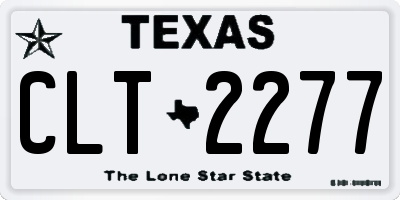 TX license plate CLT2277