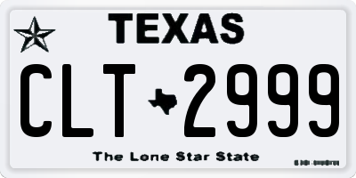 TX license plate CLT2999