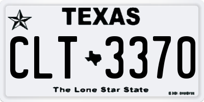 TX license plate CLT3370