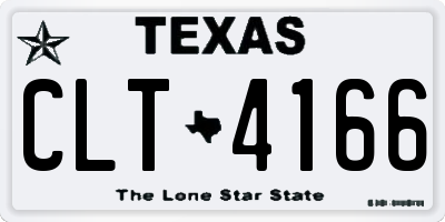 TX license plate CLT4166