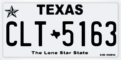 TX license plate CLT5163