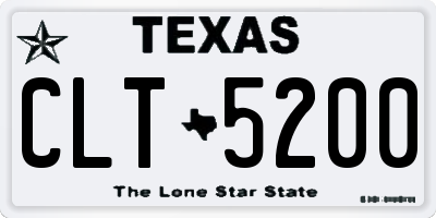 TX license plate CLT5200