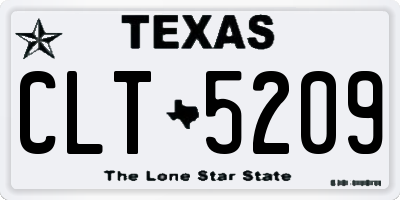 TX license plate CLT5209