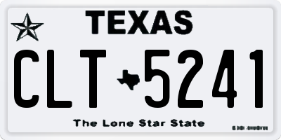 TX license plate CLT5241