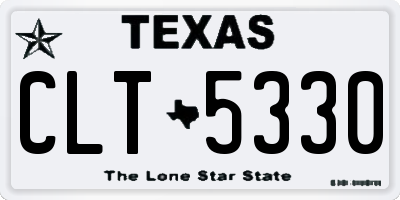 TX license plate CLT5330