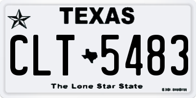 TX license plate CLT5483