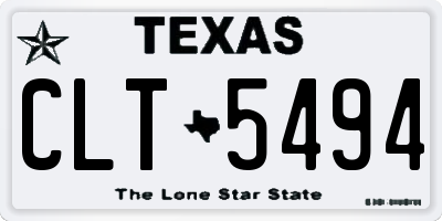 TX license plate CLT5494