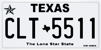 TX license plate CLT5511