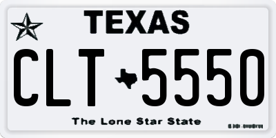 TX license plate CLT5550