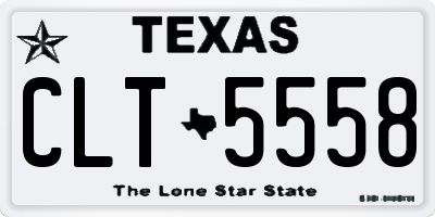 TX license plate CLT5558