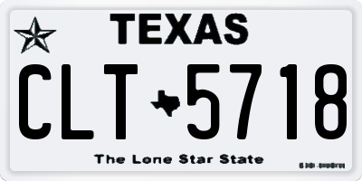 TX license plate CLT5718