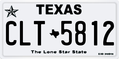 TX license plate CLT5812