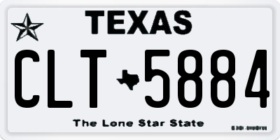 TX license plate CLT5884