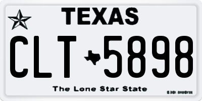 TX license plate CLT5898
