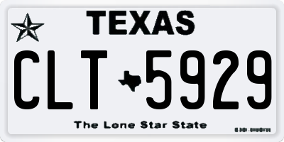 TX license plate CLT5929