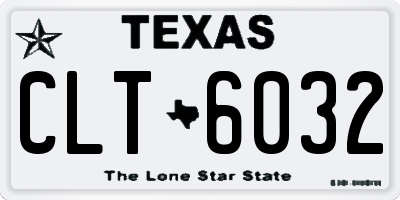 TX license plate CLT6032