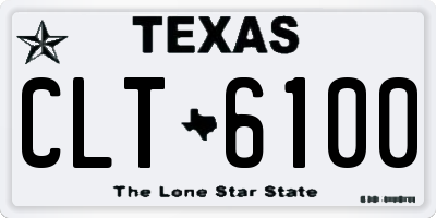 TX license plate CLT6100