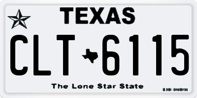 TX license plate CLT6115