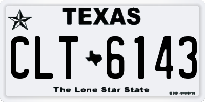 TX license plate CLT6143