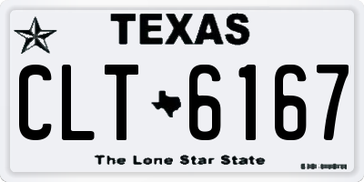 TX license plate CLT6167