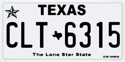 TX license plate CLT6315