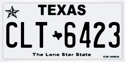 TX license plate CLT6423