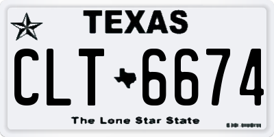 TX license plate CLT6674
