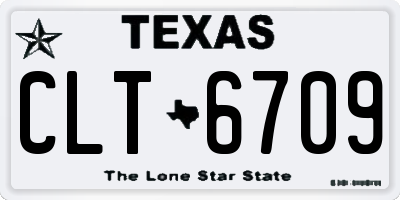 TX license plate CLT6709