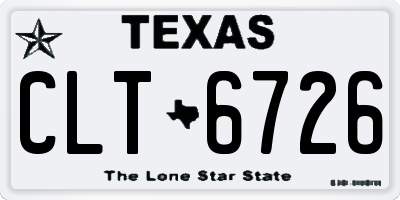 TX license plate CLT6726