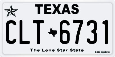 TX license plate CLT6731