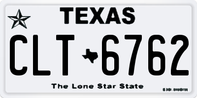 TX license plate CLT6762