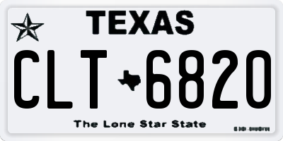 TX license plate CLT6820