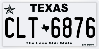 TX license plate CLT6876