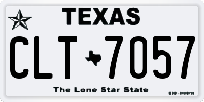 TX license plate CLT7057