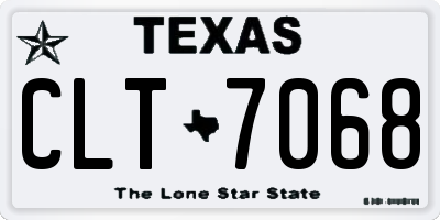 TX license plate CLT7068