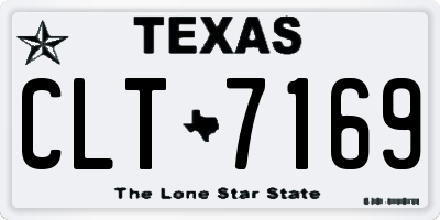 TX license plate CLT7169