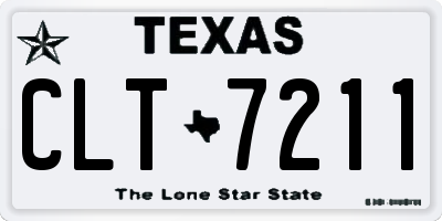 TX license plate CLT7211