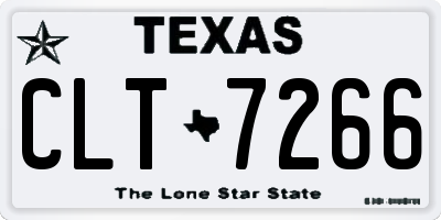 TX license plate CLT7266