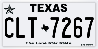 TX license plate CLT7267